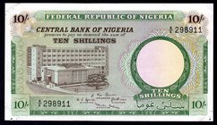 Nigeria 10 Shillings 1967 (ND)

P# 7; VF+