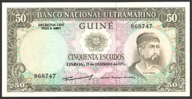 Portuguese Guinea 50 Escudos 1971

P# 44; № 868747; UNC; "Nuno Tristao"