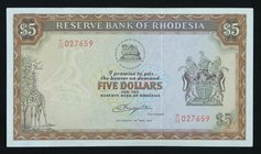 Rhodesia 5 Dollars 1979 aUNC++

P# 32c; # M/23 027659