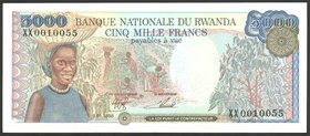 Rwanda 5000 Francs 1988 Replacement RARE

P# 22; № XX 0010055; UNC; RARE!