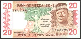 Sierra Leone 20 Leones 1984

P# 14; UNC; "Gold Mining"