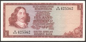 South Africa 1 Rand 1967

P# 110; UNC- (No Folds); W/mark Riebeeck