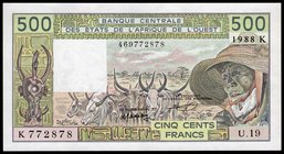 West African States 500 Francs 1988

UNC; Senegal