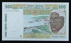 West African States 500 Francs 1997 UNC

P# 610Hg; 9743115063