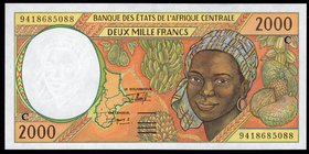 West African States 2000 Francs 2003 - 2016

UNC; Burkina Faso (Upper Volta)