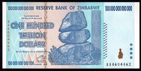Zimbabwe 100 Trillion Dollars 2008 RARE

P# 91; Prefix AA; UNC; RARE!