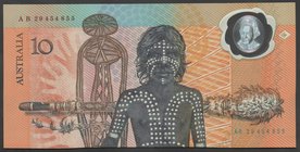 Australia 10 Dollars 1988 Commemorative

P# 49b; UNC; Prefix AB; World's 1st Polymer Banknote