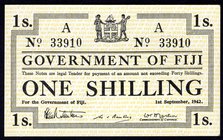 Fiji 1 Shilling 1942

P# 49; UNC