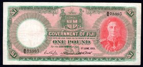 Fiji 1 Pound 1951

P# 40f; F/VF