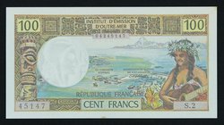 Tahiti 100 Francs 1971 aUNC+

P# 24; # S.2 45147