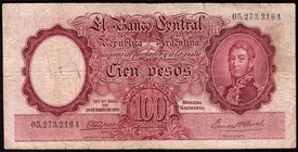 Argentina 100 Pesos 1935 (1943-1957) Rare

P# 267a