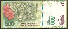 Argentina 500 Pesos 2016 Prefix A

P# 365; UNC