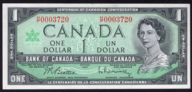 Canada 1 Dollar 1967 RARE

P# 74a; № H/P 0003720; UNC; Low Number; RARE!
