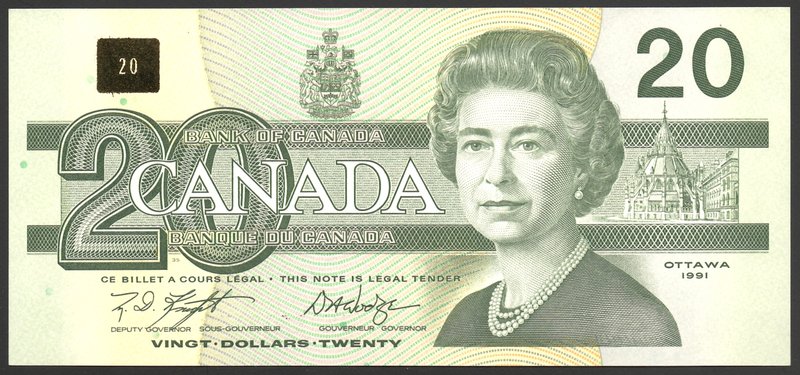 Canada 20 Dollars 1991

P# 97; № EWO 8220130; UNC