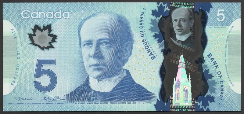 Canada 5 Dollars 2013

P# 106; UNC; Polymer