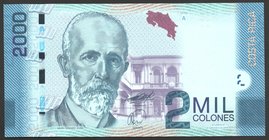 Costa Rica 2000 Colones 2009

P# 275a; UNC; "Bull Shark"