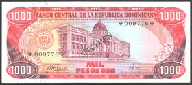 Dominican Republic 1000 Pesos 1978 Specimen

P# 124a-CS4; UNC