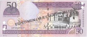 Dominican Republic 50 Pesos 2004

P# 170(s4); 156x67mm; UNC; Specimen