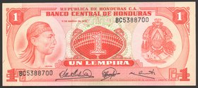 Honduras 1 Lempira 1974 RARE

P# 58; № BC 5388700; UNC; "Lempira"; RARE!