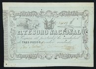 Paraguay 3 Pesos 1860 Rare

P# 13; # 73609