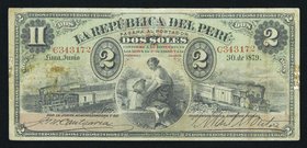 Peru 2 Soles 1879

P# 2; # C343172