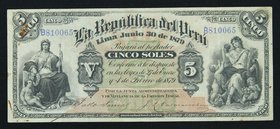 Peru 5 Soles 1879

P# 4; # B810065