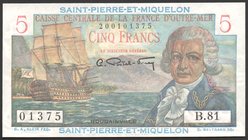Saint Pierre and Miquelon 5 Francs 1950 - 1960 RARE

P# 22; № B.81 01375; UNC; "Louis Antoine de Bougainville"; RARE!
