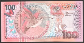 Suriname 100 Gulden 2000

P# 149; UNC