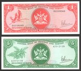 Trinidad and Tobago 1 & 5 Dollars 1964

P# 30a, 31a; UNC; Set 2 PCS