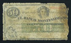Uruguay 50 Cents 1866 Rare

PS# 352a; 018043