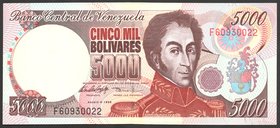 Venezuela 5000 Bolivares 1998

P# 78; № F 60930022; UNC