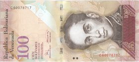 Venezuela 100 Bolivares 2008

P# 93(b); 155x69mm; UNC