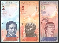 Venezuela 2-500 Bolivares 2009 - 2015 Full Set

P# 88, 89, 90, 91, 92, 93; UNC; Set 6 PCS
