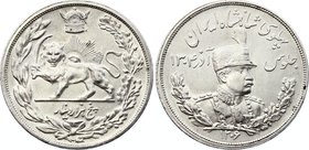 Iran 5000 Dinars / 5 Kran 1927 AH 1306 L -Leningrad mint

KM# 1106; Silver; Rezā Pahlavī; Nice Condition; High Relief; Mint Luster Remains