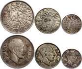 Iraq Lot of 3 Coins

20 50 Fils 1931-1933; 1 Riyal 1932; Silver