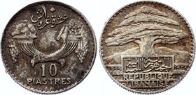 Lebanon 10 Piastres 1929

KM# 6; Silver; AUNC