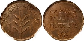 Palestine 1 Mil 1927 NGC MS65RB

KM# 1; Bronze