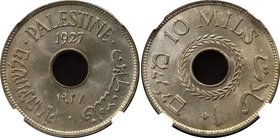 Palestine 10 Mils 1927 NGC MS66

KM# 4; Copper-Nickel