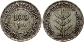 Palestine 100 Mils 1927 Rare

KM# 7; Silver; VF