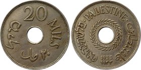 Palestine 20 Mils 1933 Rare

KM# 5; XF