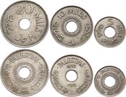 Palestine Lot of 3 Coins

5 Mils 1935, 10 Mils 1935, 20 Mils 1927