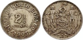 British North Borneo 2-1/2 Cents 1903 H

KM# 4; XF
