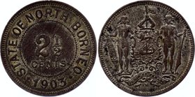 British North Borneo 2 1/2 Cents 1903

KM# 4, AUNC with mint luster.
