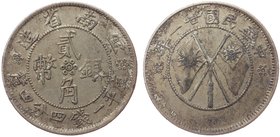 China - Yunnan 20 Cents 1932 -21

Y# 491; Silver 5.05g ; Old Patina; XF