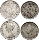 Hong Kong Lot of 2 Coins

5 Cents 1937 & 10 Cents 1895; With Silver