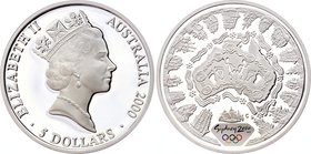 Australia 5 Dollars 2000

KM# 371; Silver Proof; 2000 Olympics, Sydney Series - A Sea Change I