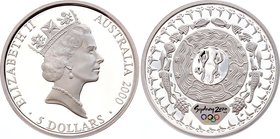 Australia 5 Dollars 2000

KM# 381; Silver Proof; 2000 Olympics, Sydney Series - "Festival of the Dreaming"