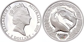 Australia 5 Dollars 2000

KM# 372; Silver Proof; Sydney 2000 Olympics Series - Great White Sharks