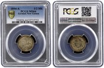 German New Guinea 1/2 Mark 1894 A NGC MS64

KM# 4; J. N704; Silver, UNC. Very beautiful coin in rare grade. NGC MS64.