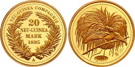 German New Guinea 20 Mark 1895 A (2005) Restrike

KM# 9; Gold 3.10g; Proof